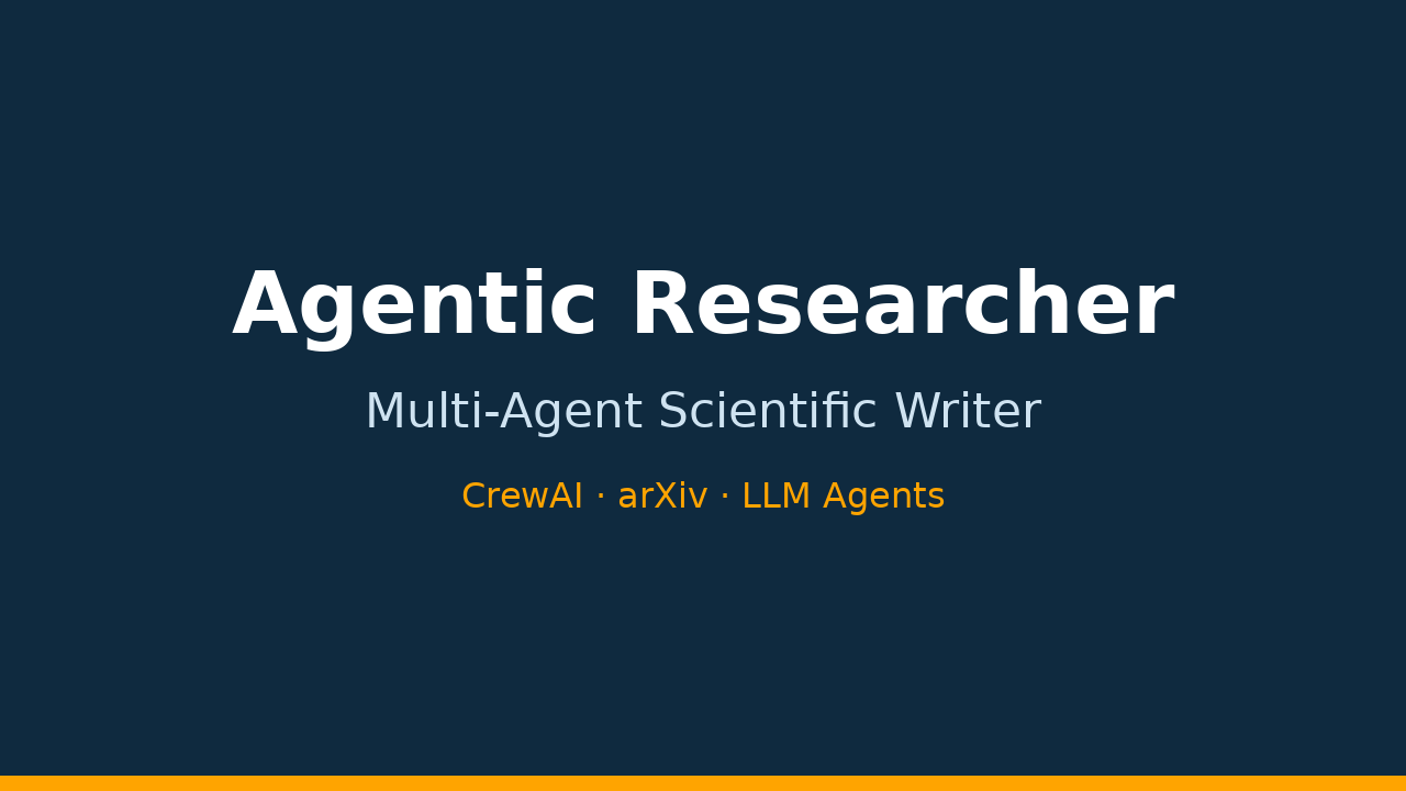 Agentic Researcher