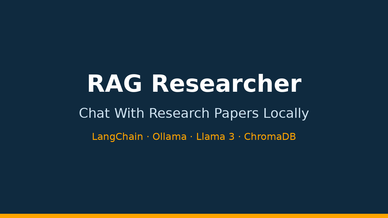 RAG Researcher